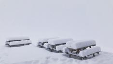 Nieve acumulada en las últimas horas en el refugio de Góriz.