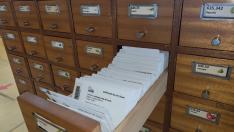Fichas de la biblioteca de semillas.