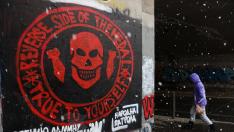 Mural a favor de los mercenarios rusos de Wagner en Belgrado