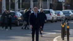 El expresidente de la Comunidad Valenciana Francisco Camps, este lunes a su salida del juicio en la Audiencia Nacional de San Fernando de Henares.