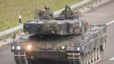 FILE PHOTO: Vehicles of the Swiss Army take part in the military exercise "Pilum" near Othmarsingen