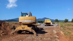 Trabajos de conservación de carreteras de la DPZ
