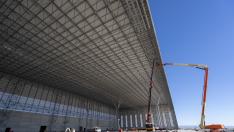 El hangar del aeropuerto de Teruel es el único del país con capacidad para contener dos A380, el mayor avión de pasajeros.
