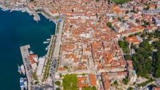 Vista aérea de Split, Croacia.