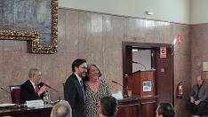 María Ángeles Júlvez, durante el acto de entrega de la medalla de oro de la Facultad de Derecho.