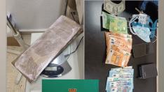 La Guardia Civil incautó droga y dinero en efectivo