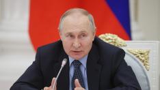 Vladímir Putin en una reunión el 8 de febrero en Moscú.