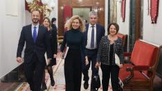 Batet llegando a una reunión de la Mesa del Congreso