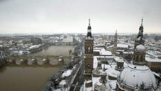 La gran nevada que colapsó Zaragoza hace 18 años