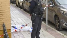 Lugar donde ha sido apuñalado mortalmente un varón a manos de dos individuos, este domingo a medio día en el barrio de San Jerónimo en Sevilla.