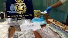 Sustancias incautadas del punto de venta de droga desmantelado en Valdespartera.