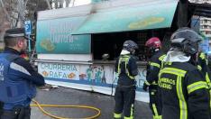 Herido muy grave el trabajador de un quiosco de churros incendiado en Madrid