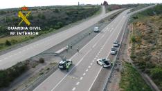 Control de la Guardia Civil en Teruel.