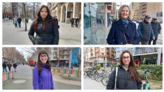 Las mujeres de Zaragoza opinan sobre la desigualdad en el Día de la Mujer.