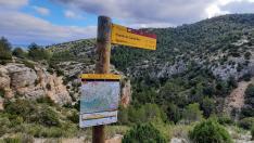 Señalización sendero de Aguaviva.