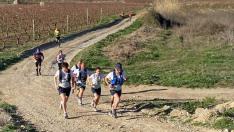 Participantes en la primera trail de Velilla de Cinca.