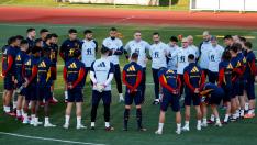 Primer entrenamiento de la selección española con Luis de la Fuente al mando