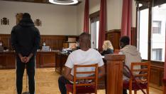 El juicio contra Ousmane C., Mamadou D. y Tambasa K., en la foto, tuvo lugar el 17 de septiembre de 2020.