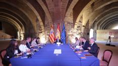 Celebración del Consejo de Gobierno, en el Monasterio de Villanueva de Sijena.