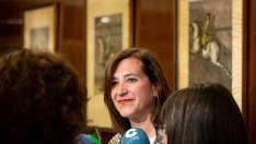 Sara Fernández, este martes en Zaragoza.