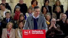Expulsado un activista del mitin de Pedro Sánchez en Burgos por exhibir la bandera del Sáhara