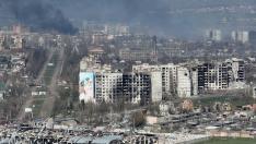 Los bombardeos y los combates han destrozado la ciudad de Bajmut.