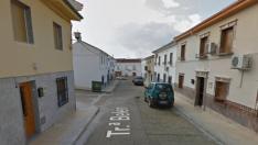 La calle de travesía de Belén, en el municipio de Alcaduete, Jaén, donde se produjo el atropello.