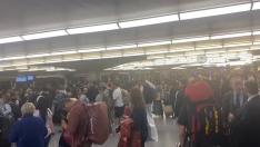 Cientos de viajeros en Atocha afectados por un fallo en la línea del AVE