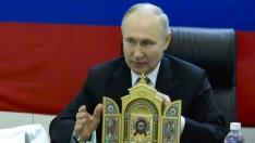 El presidente ruso Vladimir Putin visita la región de Kherson