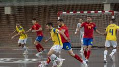 Partido España-Brasil, partido amistoso de fútbol sala en Teruel