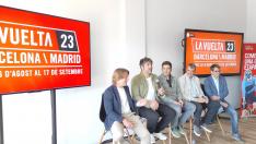 Presentación de la sintonía oficial de La Vuelta 23, a cargo de Estopa, en el marco del Barcelona Open Banc Sabadell 2023