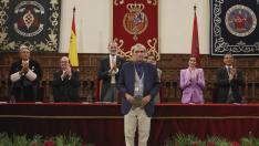 Diferentes momentos del acto de entrega del Premio Cervantes.