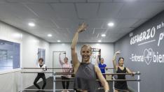 Lidia Martínez, en una clase de Ballet Fit.