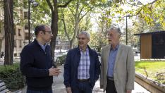 Juan Pablo Martínez, Javier Giralt y Manuel Castán, la semana pasada, en Zaragoza
