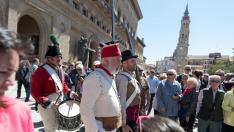 Ambiente de las Fiestas Goyescas de Zaragoza en su último día.