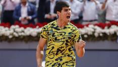 Open de tenis de Madrid: Carlos Alcaraz celebra la victoria