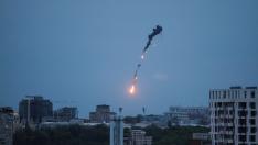 Ataque con drones a Kiev este jueves por la tarde.