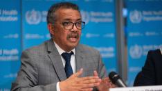 Archivo - El director general de la Organización Mundial de la Salud (OMS), Tedros Adhanom Ghebreyesus, durante la rueda de prensa diaria sobre el coronavirus Covid-19. 21 de febrero de 2020.