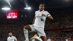 Rodrygo durante la final de la Copa del Rey en Sevilla.