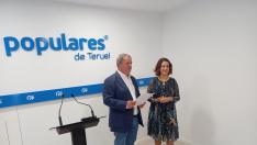 Jesús Fuertes y Emma Buj, al presentar la campaña del PP.
