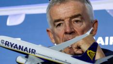 El consejero delegado del Grupo Ryanair, Michael O'Leary, en el anuncio de los nuevos aviones