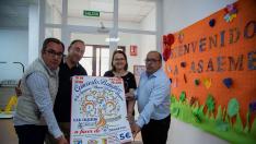 Sergio Ibáñez y Pedro Pérez, de la EFB; Belén Jiménez, de Asaeme, y José Manuel Sancho, de la Agrupación Pascual Marquina