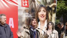 La candidata socialista, Lola Ranera, en el primer acto de la campaña electoral de 2023.