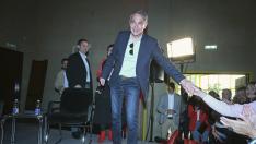 José Luis Rodríguez Zapatero, este sábado en San Andrés de Rabanedo
