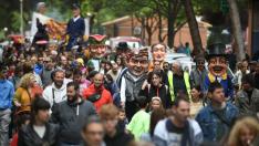 La Comparsa de Cabezudos y los vecinos del Arrabal han dado comienzo a sus fiestas este sábado.