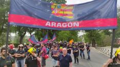 Protesta de los bomberos aragoneses en Madrid