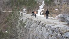 Uno de los diques de contención antialudes del barranco de Estiviellas de Canfranc.