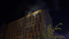 Un ataque con dron sobre Kiev causa un incendio en un bloque residencial