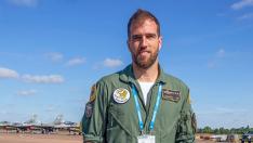 El capitán Daniel Pérez Carmona, el piloto accidentado este sábado en la Base Aérea de Zaragoza.