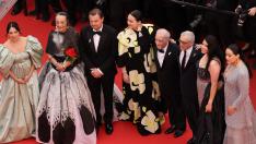 Director y elenco de 'Killers of the Flower Moon', este sábado por la noche en Cannes.